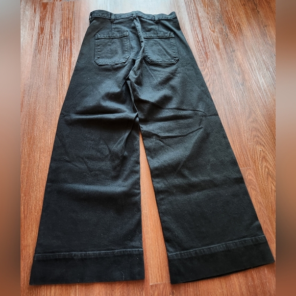 THE GREAT. Black The Seafair Jeans Flare High Rise - Picture 5 of 8